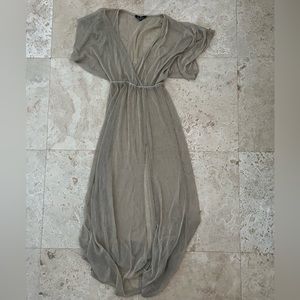 Lulus shimmery gold sheer cover up dress